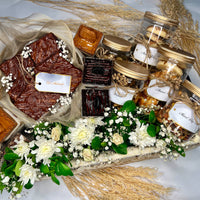 Jamawar tray with Brass Handle